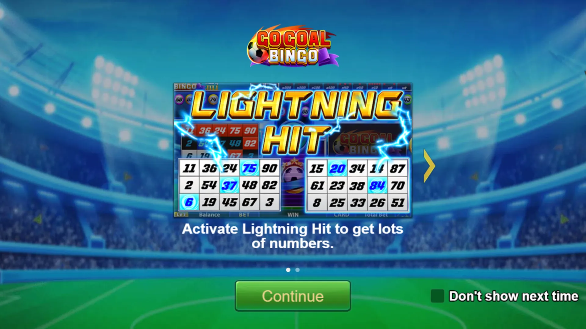 GO GOAL BINGO Screenshot 1