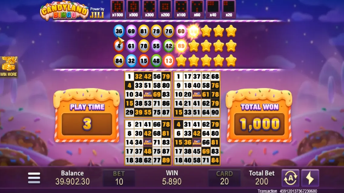 Candyland Bingo Screenshot