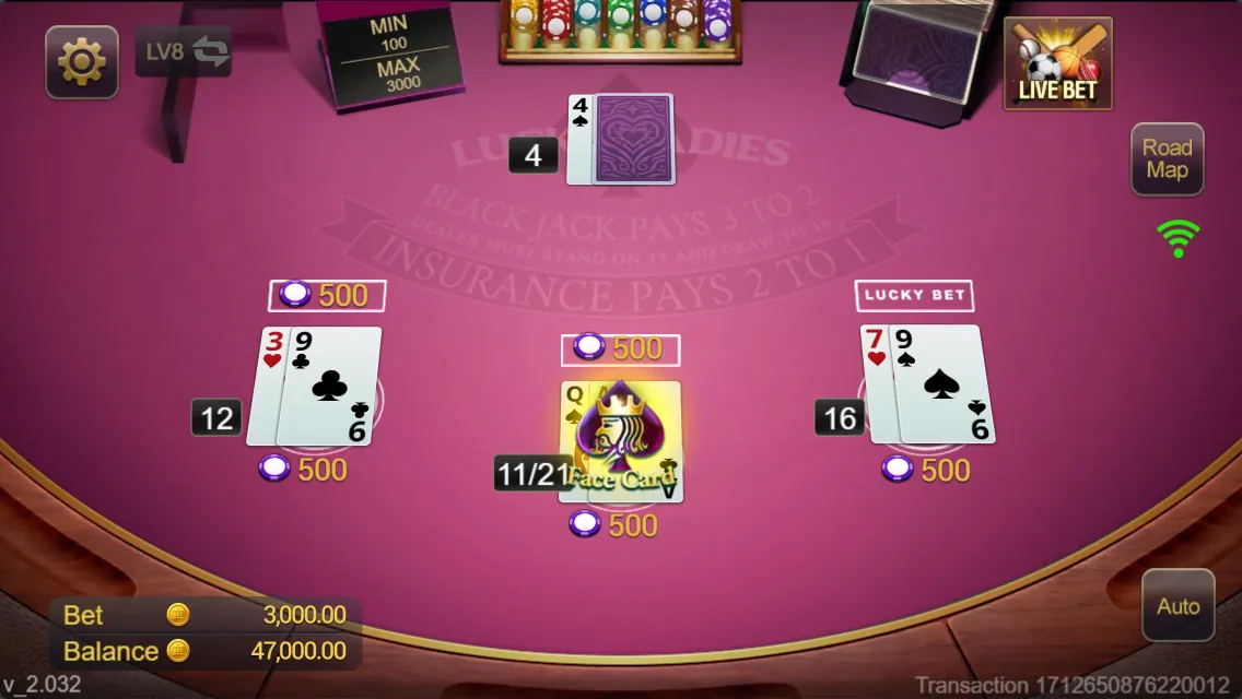 Blackjack Lucky Ladies Screenshot