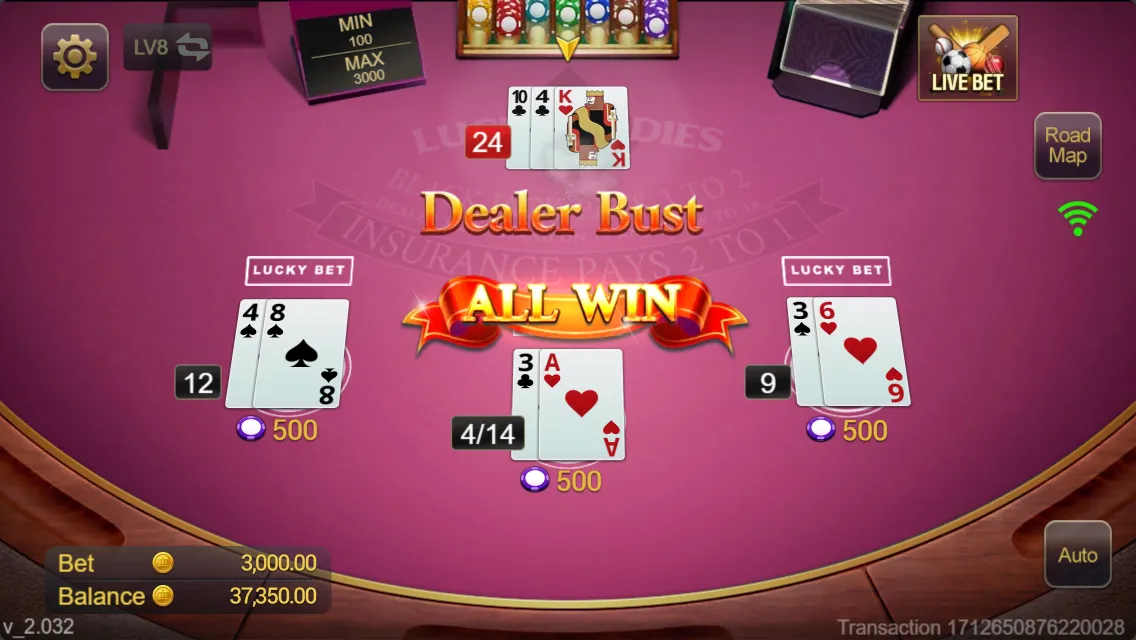 Blackjack Lucky Ladies Screenshot