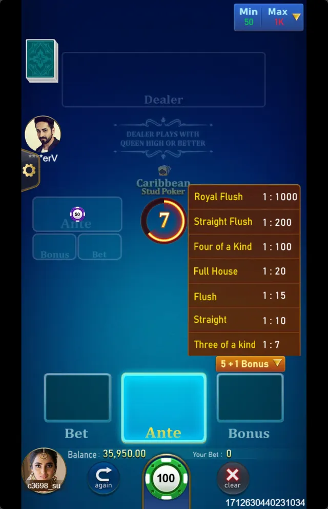 Caribbean Stud Poker Screenshot 4
